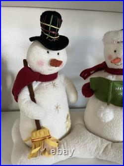 2003 Hallmark Store Display Jingle Pals Mr and Mrs Snowman Sings Plush XL Rare