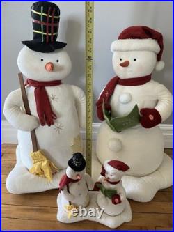 2003 Hallmark Store Display Jingle Pals Mr and Mrs Snowman Sings Plush XL Rare 2003 Hallmark Store Display Jingle Pals Mr and Mrs Snowman Sings Plush XL Rare