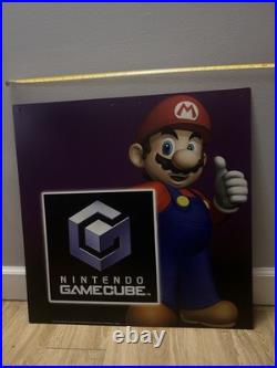 2003 Nintendo Gamecube Kiosk Store Display Sign Mario Rare Hollywood Video