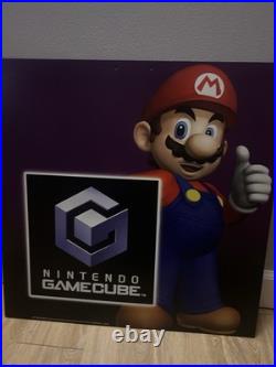 2003 Nintendo Gamecube Kiosk Store Display Sign Mario Rare Hollywood Video