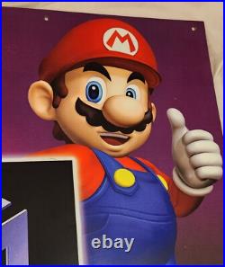 2003 Nintendo Gamecube Kiosk Store Display Sign Mario Rare Hollywood Video
