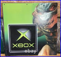 2003 Xbox Kiosk Store Display Sign brute force Hollywood Video Rare Sign 2