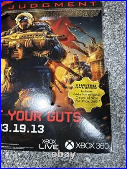 2013 Gears Of War Judgement Store Display/Standee Cardboard RARE
