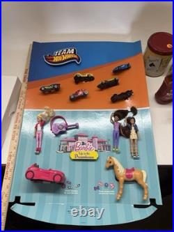 2015 McDonald's Barbie Team Hot Wheels Happy Meal Store Display Rare