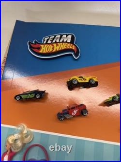2015 McDonald's Barbie Team Hot Wheels Happy Meal Store Display Rare