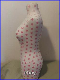 28in Victoria's Secret PINK Polka Dot Dress Form Store Display Mannequin RARE