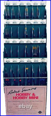 38 Robert Simmons Hobby & Mini NOS Paint Brushes with Store Display Rare