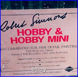 38 Robert Simmons Hobby & Mini NOS Paint Brushes with Store Display Rare