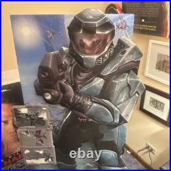 5 ft HALO Combat Evolved MASTER CHIEF STANDEE GAME STORE DISPLAY Vintage Rare