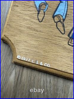 70s Vintage Levi's Hand Painted Wooden Store Display Sign Advertisement Rare