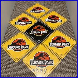 7x Vtg 1993 Jurassic Park Movie Hanging Display Signs Blockbuster Video RARE Set