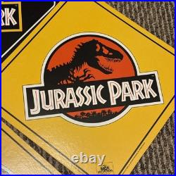 7x Vtg 1993 Jurassic Park Movie Hanging Display Signs Blockbuster Video RARE Set