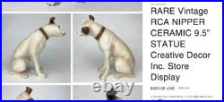 9.5x5 Rare Vintage Rca Nipper Store Display Mascot By Creative Decor Inc
