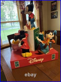 A Rare Disney Store Display Library Books, Goofy Mickey, Mini Donald Duck, 