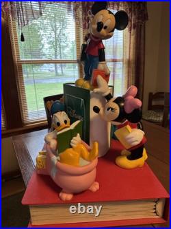 A Rare Disney Store Display Library Books, Goofy Mickey, Mini Donald Duck, 