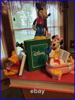 A Rare Disney Store Display Library Books, Goofy Mickey, Mini Donald Duck, 