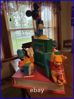 A Rare Disney Store Display Library Books, Goofy Mickey, Mini Donald Duck, 