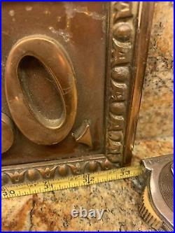 ANTIQUE KEHOE DISPLAY FIXTURE CO. RARE Antique Brass Store Display Sign