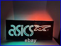 ASICS Neon Display Shop Sign 30x13 Rare Collectors Item