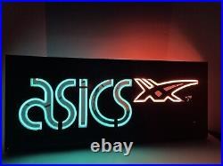 ASICS Neon Display Shop Sign 30x13 Rare Collectors Item