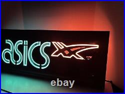 ASICS Neon Display Shop Sign 30x13 Rare Collectors Item