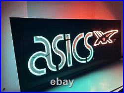 ASICS Neon Display Shop Sign 30x13 Rare Collectors Item