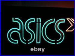 ASICS Neon Display Shop Sign 30x13 Rare Collectors Item