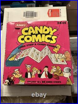 Albert's Candy Comics Store display POPEYE Beetle Bailey & more 24 ct NOS rare