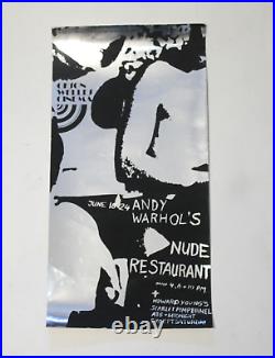 Andy Warhol's Nude Restaurant 1969 RARE Original 1969 Movie Poster