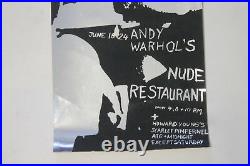 Andy Warhol's Nude Restaurant 1969 RARE Original 1969 Movie Poster