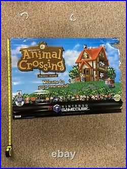 Animal Crossing Nintendo Gamecube Vinyl Double Sided poster Store Display RARE