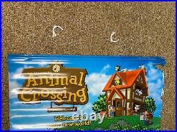 Animal Crossing Nintendo Gamecube Vinyl Double Sided poster Store Display RARE