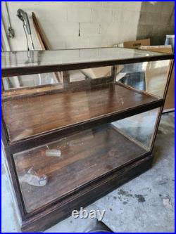 Antique 1910 General Store Mercantile Display Case Oak/Glass Original Rare