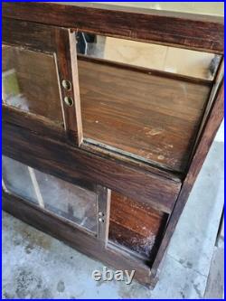 Antique 1910 General Store Mercantile Display Case Oak/Glass Original Rare