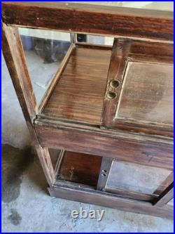 Antique 1910 General Store Mercantile Display Case Oak/Glass Original Rare