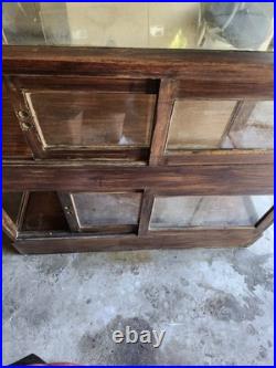 Antique 1910 General Store Mercantile Display Case Oak/Glass Original Rare