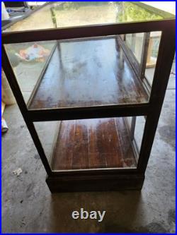 Antique 1910 General Store Mercantile Display Case Oak/Glass Original Rare