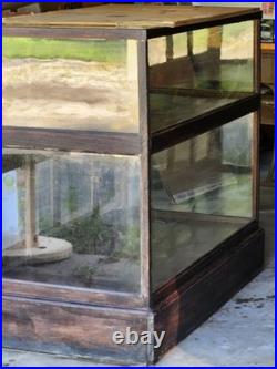 Antique 1910 General Store Mercantile Display Case Oak/Glass Original Rare