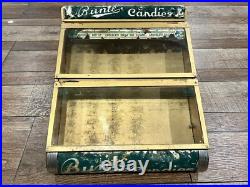 Antique BUNTE CANDY Store Display Advertising GENERAL STORE Tin & Glass RARE