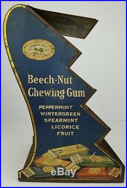 Antique Beech Nut Chewing Gum Tin Litho General Store Counter Rack Display Rare