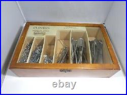 Antique Clinton Saftey Pin Box Full Store Display Rare