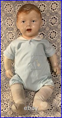 Antique Composition & Cloth Life Size Mannequin Store Display Baby Boy Doll Rare
