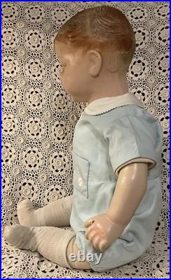 Antique Composition & Cloth Life Size Mannequin Store Display Baby Boy Doll Rare