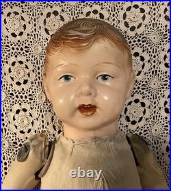 Antique Composition & Cloth Life Size Mannequin Store Display Baby Boy Doll Rare