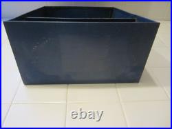 Antique Large Tin Counter Top Store Display Box Stand Blue Rare