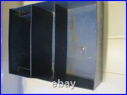 Antique Large Tin Counter Top Store Display Box Stand Blue Rare