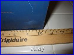 Antique Large Tin Counter Top Store Display Box Stand Blue Rare