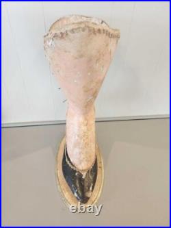 Antique Oversized Victorian Shoe 27 Paper mache trade sign, store display RARE