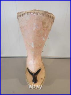 Antique Oversized Victorian Shoe 27 Paper mache trade sign, store display RARE