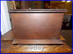 Antique RARE National Pin Co 2 Drawer Box Needle Display Case Cabinet 1800's